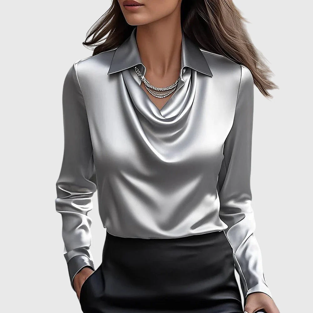 Nieves™ | Blusa elegante en satén suave - Imagen 4